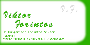 viktor forintos business card